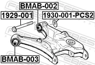 Handler.Part Control arm-/trailing arm bush FEBEST BMAB003 2