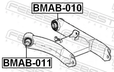 Handler.Part Control arm-/trailing arm bush FEBEST BMAB010 2