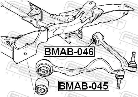 Handler.Part Control arm-/trailing arm bush FEBEST BMAB046 2