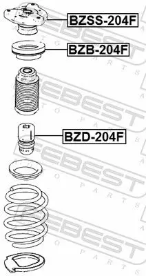 Handler.Part Shock absorber FEBEST BZD204F 2