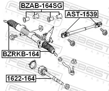 Handler.Part Bellow, steering FEBEST BZRKB164 2