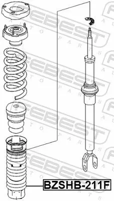 Handler.Part Protective cap/bellow, shock absorber FEBEST BZSHB211F 2