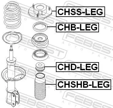 Handler.Part Shock absorber FEBEST CHDLEG 2