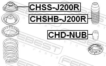 Handler.Part Protective cap/bellow, shock absorber FEBEST CHSHBJ200R 2