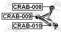 Handler.Part Control arm-/trailing arm bush FEBEST CRAB010 2