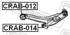 Handler.Part Control arm-/trailing arm bush FEBEST CRAB012 2