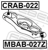 Handler.Part Control arm-/trailing arm bush FEBEST CRAB022 2