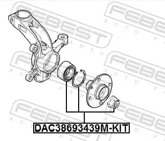 Handler.Part Wheel bearing kit FEBEST DAC38693439MKIT 2