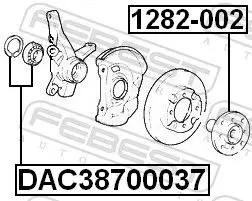 Handler.Part Wheel bearing FEBEST DAC38700037 2