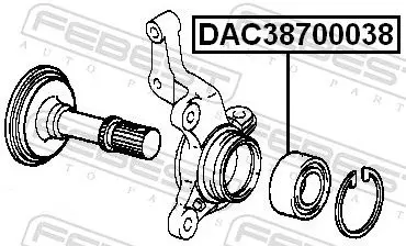 Handler.Part Wheel bearing FEBEST DAC38700038 2