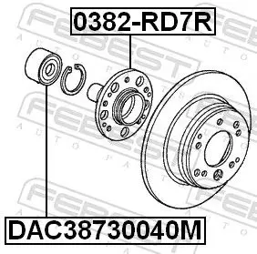 Handler.Part Wheel bearing FEBEST DAC38730040M 2