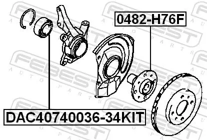 Handler.Part Wheel bearing FEBEST DAC4074003634KIT 2