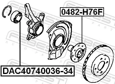 Handler.Part Wheel bearing FEBEST DAC4074003634 2