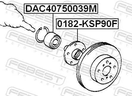 Handler.Part Wheel bearing FEBEST DAC40750039M 2