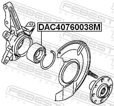 Handler.Part Wheel bearing FEBEST DAC40760038M 2