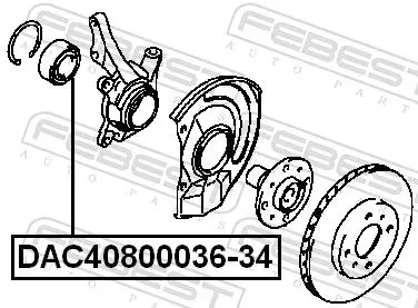 Handler.Part Wheel bearing FEBEST DAC4080003634 2