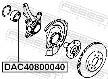 Handler.Part Wheel bearing FEBEST DAC40800040 2