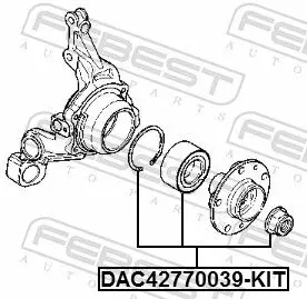 Handler.Part Wheel bearing kit FEBEST DAC42770039KIT 2