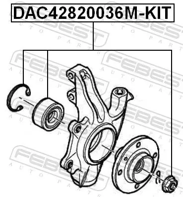 Handler.Part Wheel bearing kit FEBEST DAC42820036MKIT 2