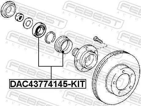 Handler.Part Wheel bearing FEBEST DAC43774145KIT 2