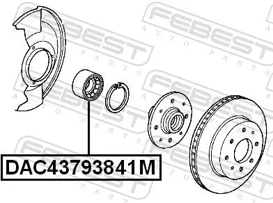 Handler.Part Wheel bearing FEBEST DAC43793841M 2