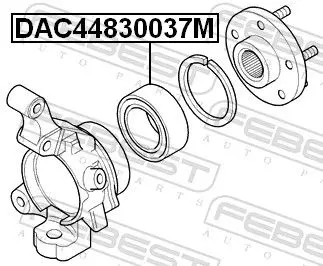 Handler.Part Wheel bearing FEBEST DAC44830037M 2