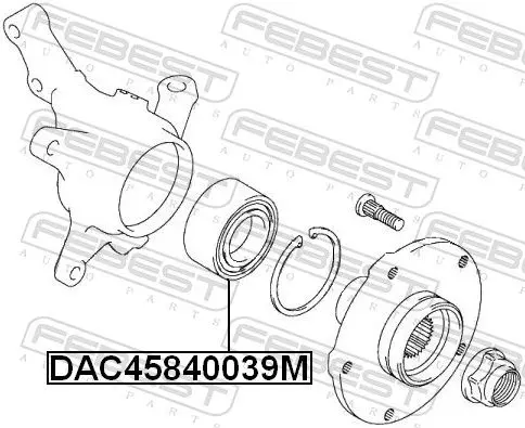 Handler.Part Wheel bearing FEBEST DAC45840039M 2