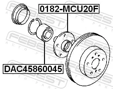 Handler.Part Wheel bearing FEBEST DAC45860045 2