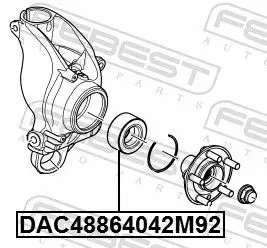 Handler.Part Wheel bearing FEBEST DAC48864042M92 2