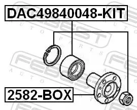 Handler.Part Wheel bearing kit FEBEST DAC49840048KIT 2