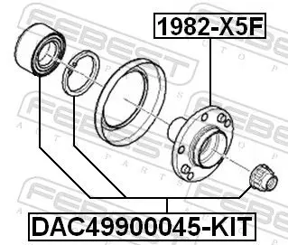 Handler.Part Wheel bearing FEBEST DAC49900045KIT 2