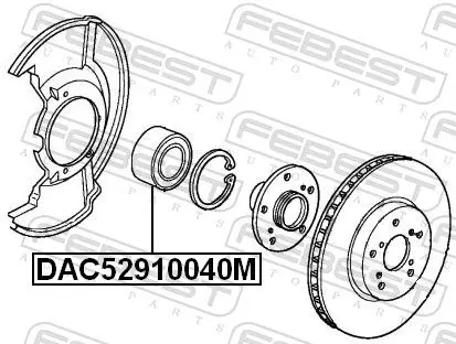 Handler.Part Wheel bearing FEBEST DAC52910040M 2