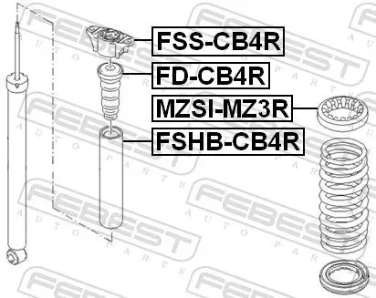 Handler.Part Shock absorber FEBEST FDCB4R 2