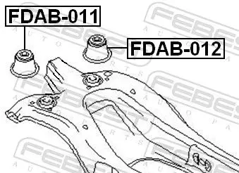 Handler.Part Mounting, axle beam FEBEST FDAB011 2