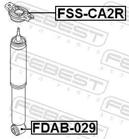 Handler.Part Bush, shock absorber FEBEST FDAB029 2