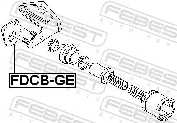 Handler.Part Bearing, drive shaft FEBEST FDCBGE 2