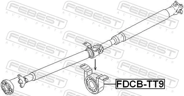 Handler.Part Bearing, propshaft centre bearing FEBEST FDCBTT9 2