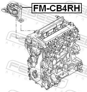 Handler.Part Engine mounting FEBEST FMCB4RH 2