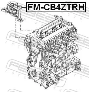 Handler.Part Engine mounting FEBEST FMCB4ZTRH 2