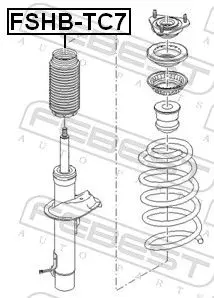 Handler.Part Protective cap/bellow, shock absorber FEBEST FSHBTC7 2