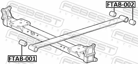 Handler.Part Bush, leaf spring FEBEST FTAB002 2