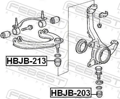 Handler.Part Repair kit, ball joint FEBEST HBJB213 2