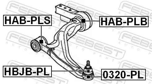 Handler.Part Repair kit, ball joint FEBEST HBJBPL 2