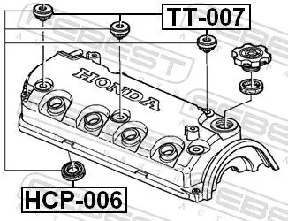 Handler.Part Sealing ring, spark plug shaft FEBEST HCP006 2