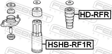 Handler.Part Shock absorber FEBEST HDRFR 2