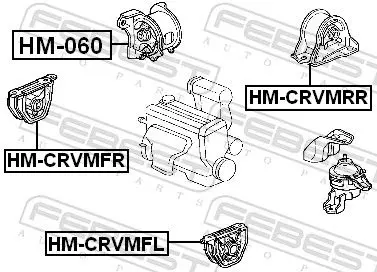 Handler.Part Engine mounting FEBEST HMCRVMFR 2