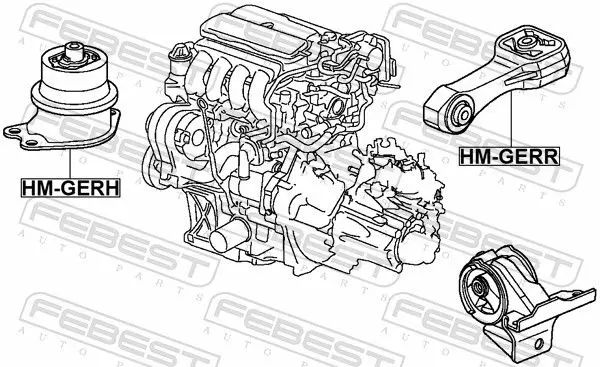 Handler.Part Engine mounting FEBEST HMGERR 2