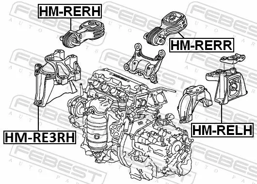 Handler.Part Engine mounting FEBEST HMRERR 2