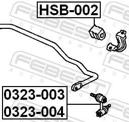 Handler.Part Stabiliser mounting FEBEST HSB002 2