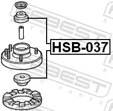 Handler.Part Spacer bush, shock absorber FEBEST HSB037 2